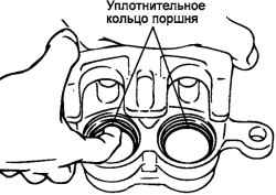 Извлечение уплотнительного кольца поршня